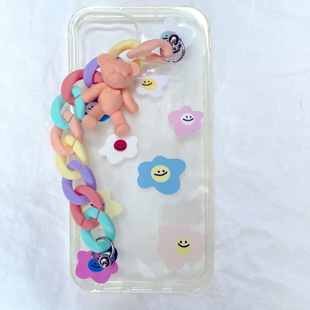 Flower, gummy bear, colorful chain iPhone 12 Pro case